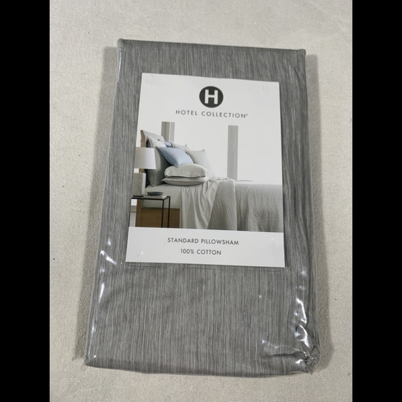 NIB Hotel Collection 525 Yarn Dyed (1)‎ Standard Sham Pillow Case Ash - Picture 1 of 12